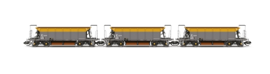 Hornby TT6066 - TT - 3-tlg. Set Offene Güterwagen Seacow, Civil Engineers, Ep. V